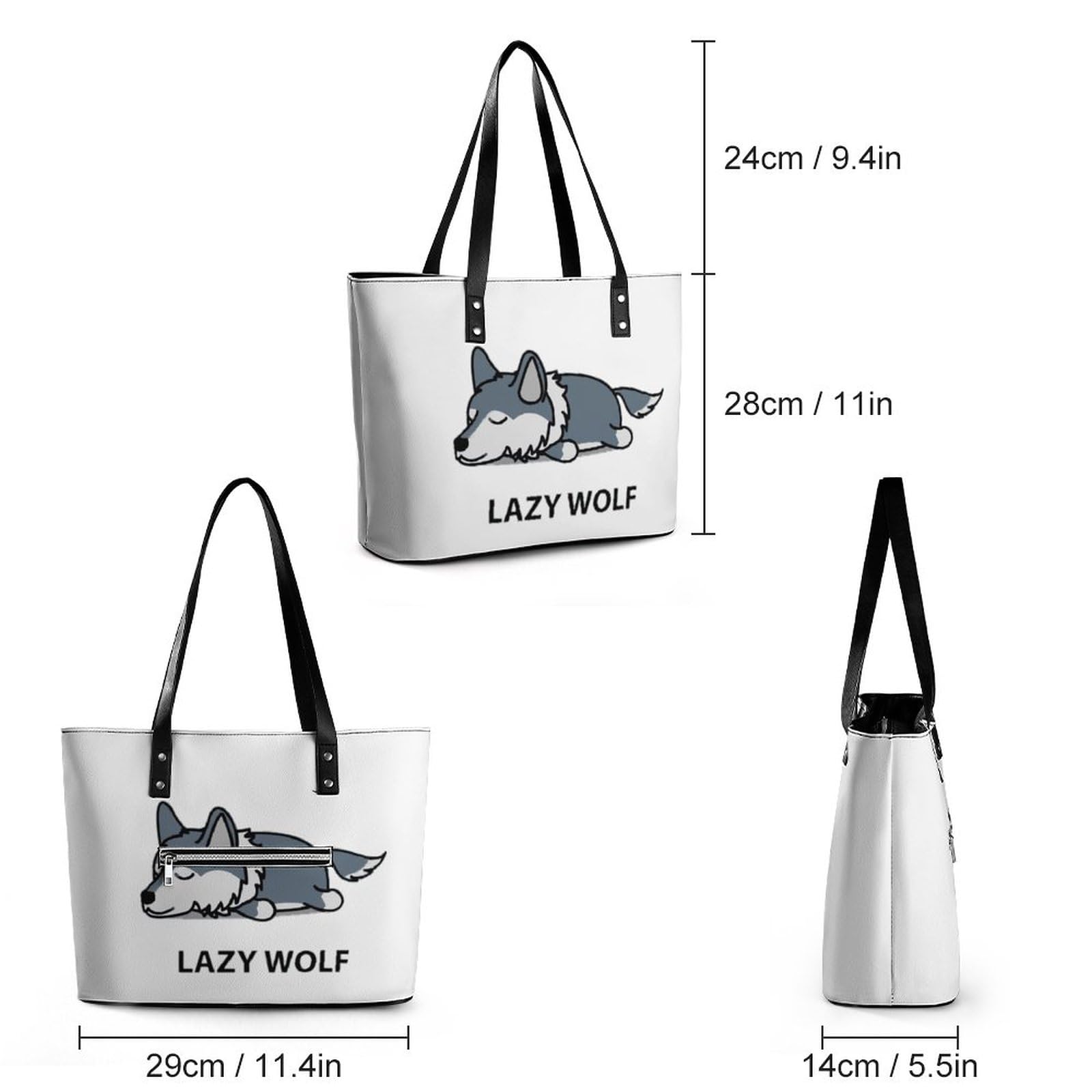 Amazon.co.jp: 面白い 怠惰な オオカミ 狼ショルダーバッグ